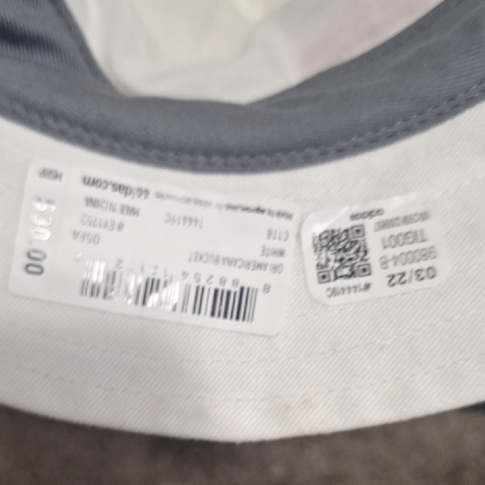 Adidas White Cotton Bucket Hat- Red White Blue - Picture 4 of 7